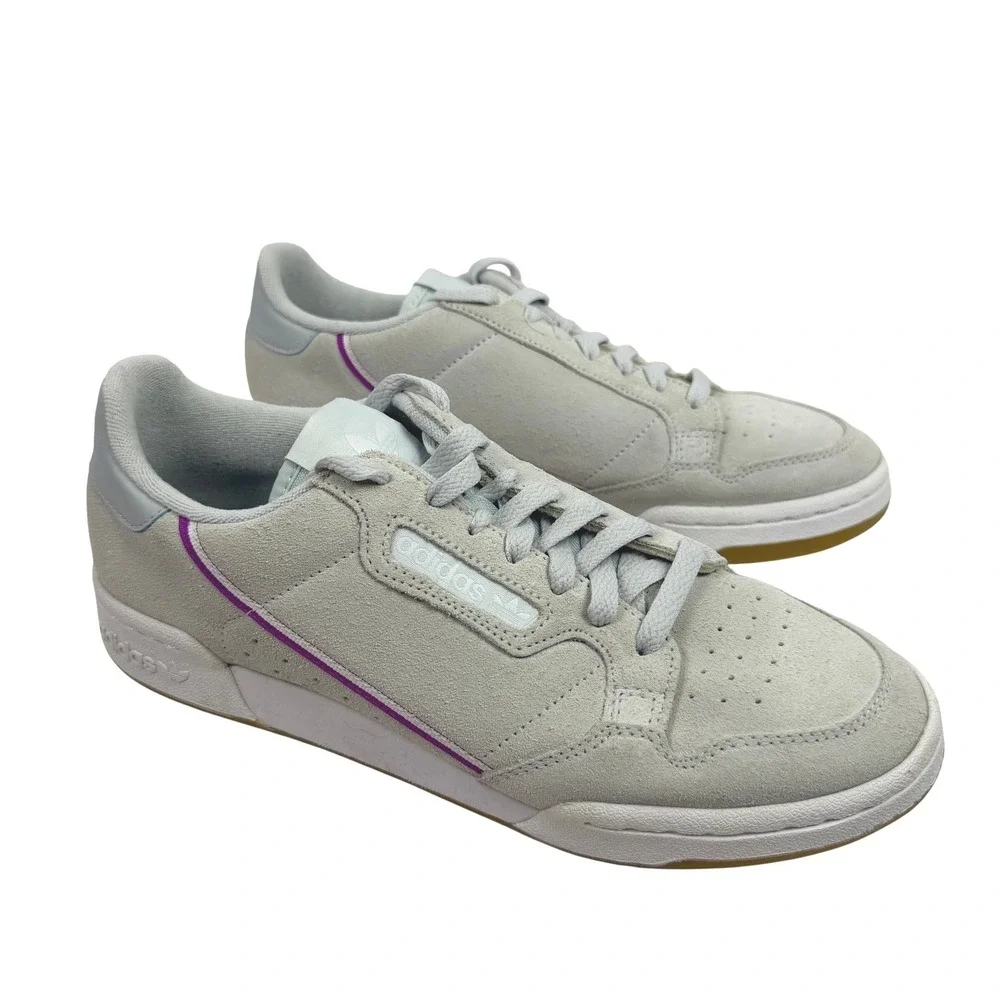 Adidas Continental 80 Retro Streetwear Womens Sneakers Grey Suede